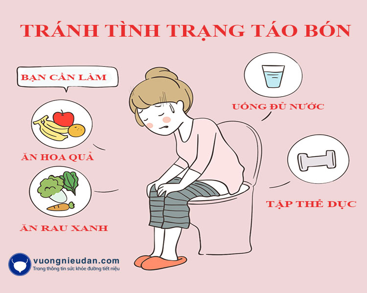 Tránh táo bón sẽ giúp giảm nguy cơ bàng quang tăng hoạt