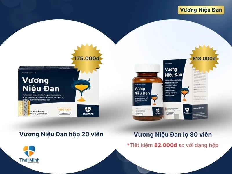 Vương Niệu Đan hộp 20 viên và lọ 80 viên