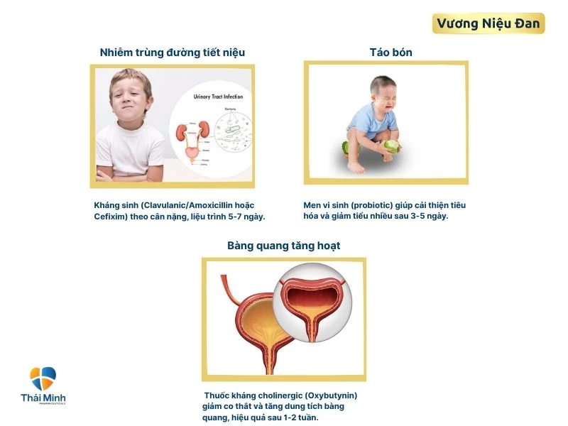 Điều trị bệnh nền gây tiểu nhiều ở trẻ